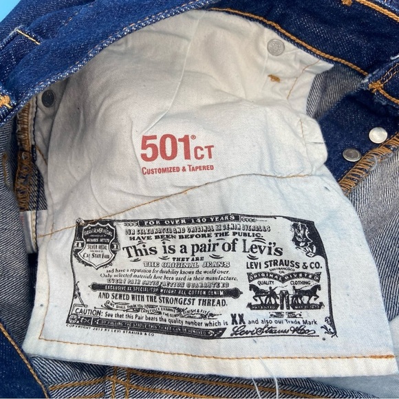 Levi’s 501 CT Western Jeans Taper Leg High Rise Button Fly Jeans Size 31 x 34” - Picture 7 of 11